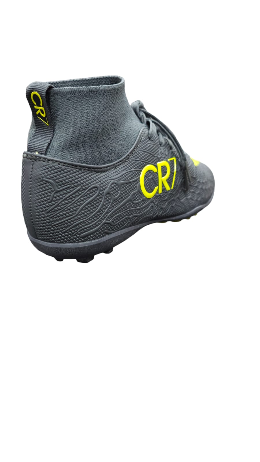 Tenis Torretin Futsal CR7 Importado Extra Livianos Gris-Amarillo Neon