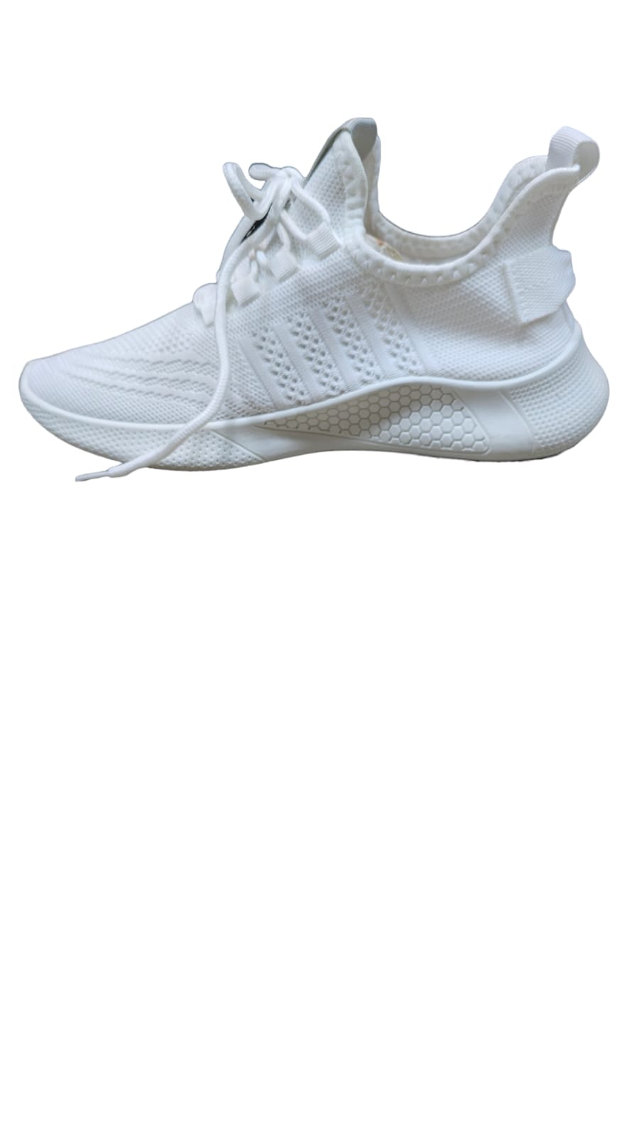 Tenis Importados Tipo Media Líneas Hombre Blanco
