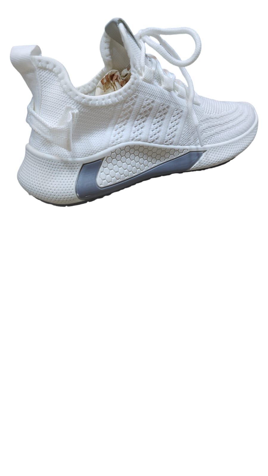 Tenis Importados Tipo Media Líneas Hombre Blanco
