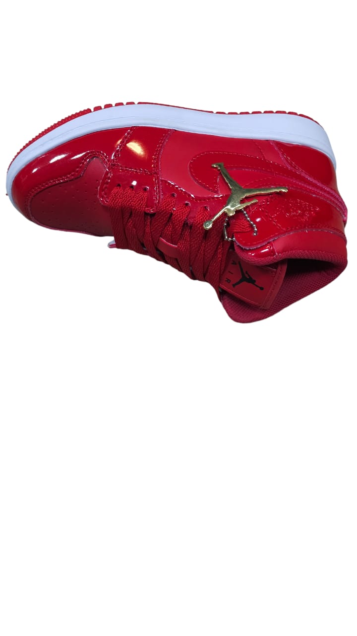 Tenis Jordan Retro 1 Rojo Charol Calidad AAA