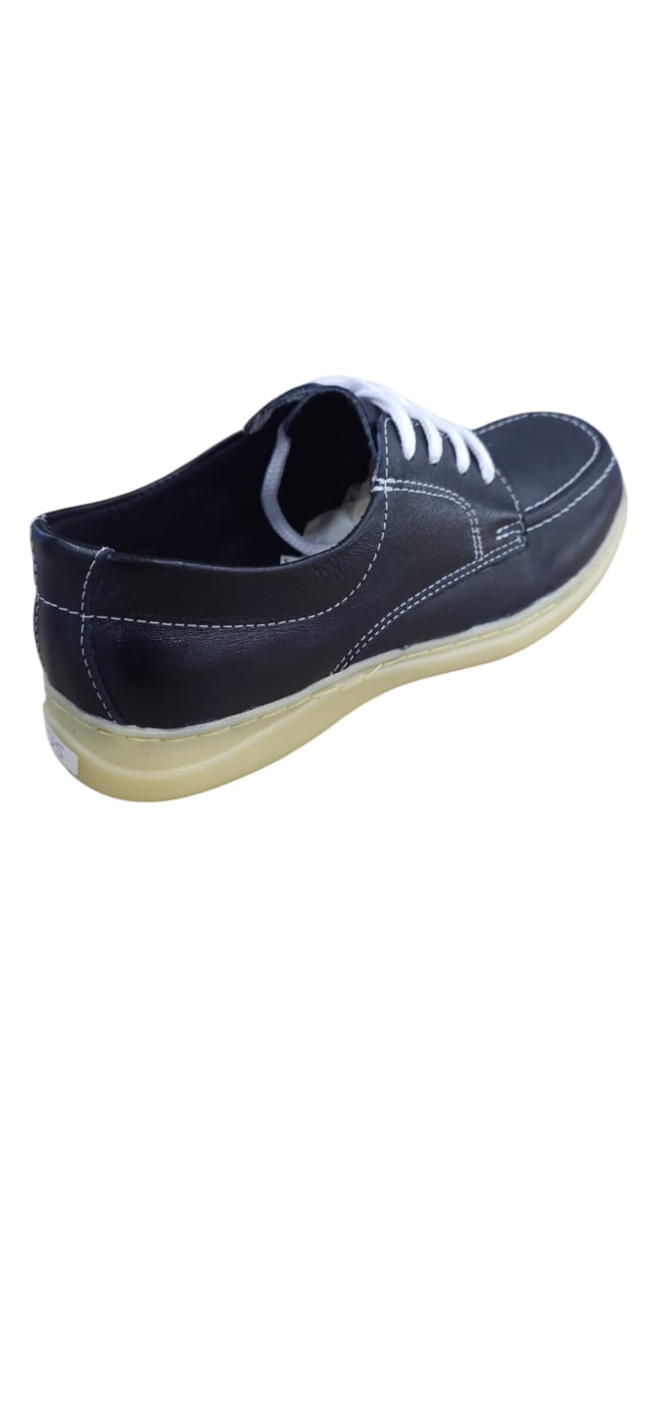 Zapatos Colegiales Negros Suela Amarilla En Cuero
