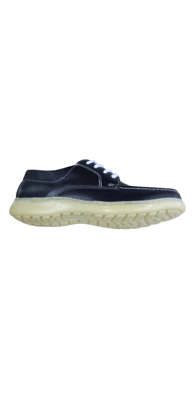 Zapatos Colegiales Negros Suela Amarilla En Cuero