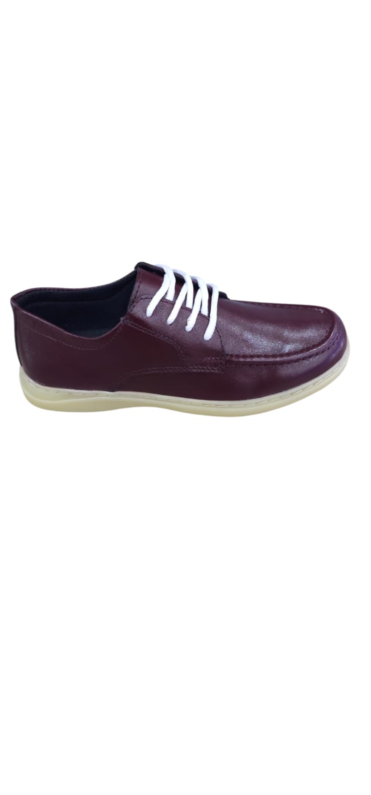 Zapatos Colegiales Vino Tinto En Cuero