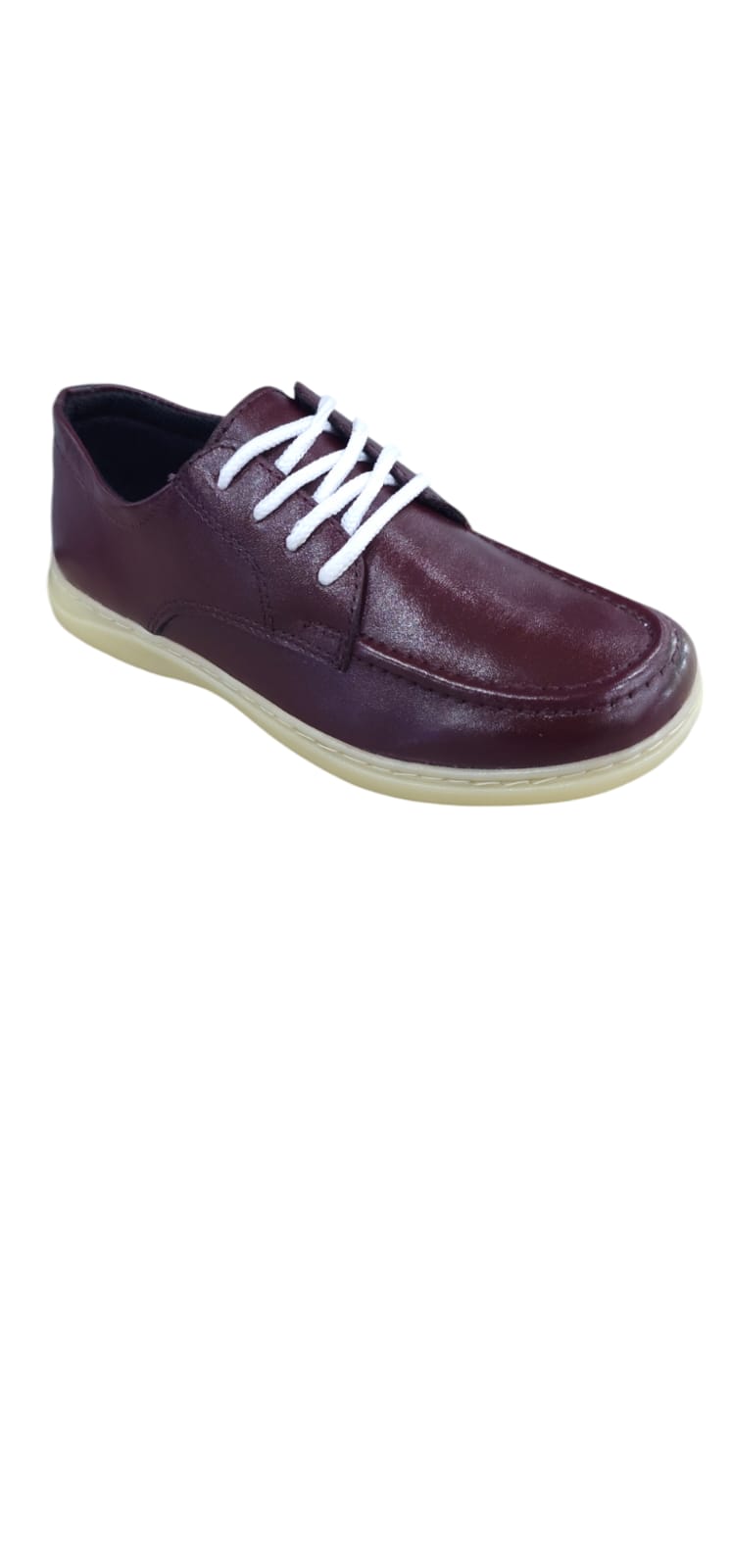 Zapatos Colegiales Vino Tinto En Cuero
