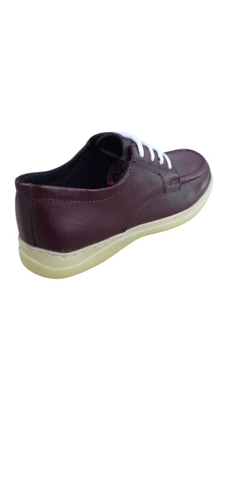 Zapatos Colegiales Vino Tinto En Cuero