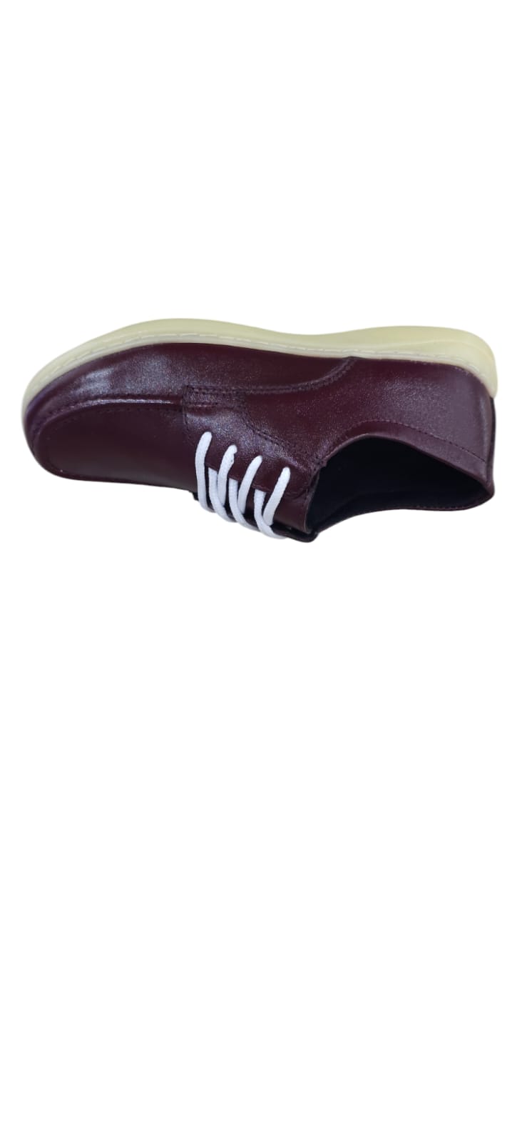 Zapatos Colegiales Vino Tinto En Cuero