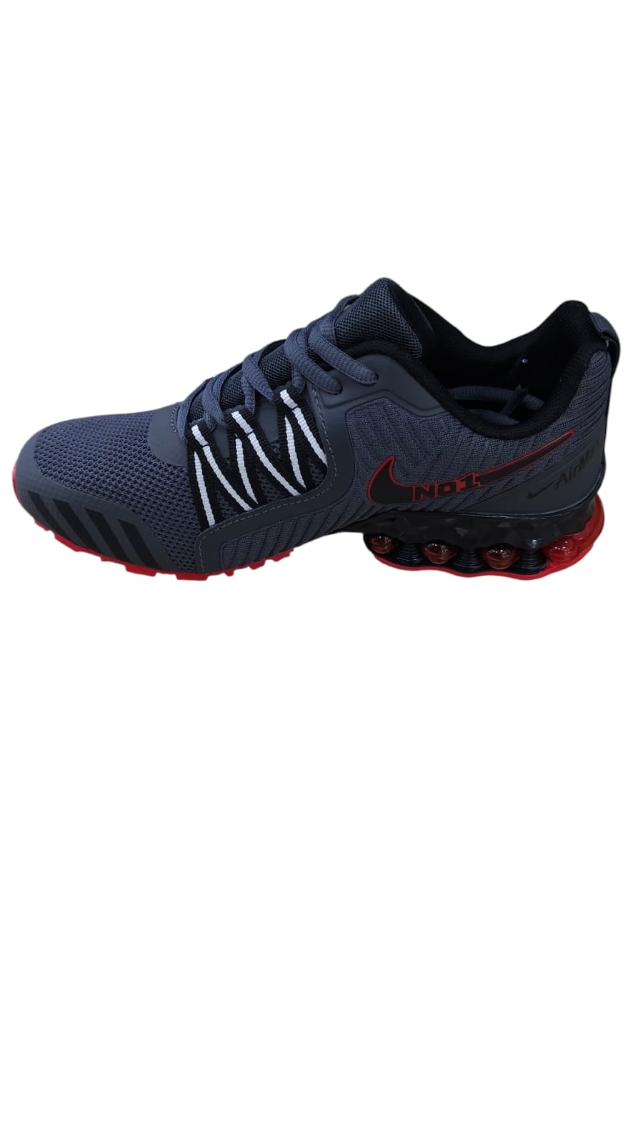 Tenis Importados Suela Tornillo Grey Red