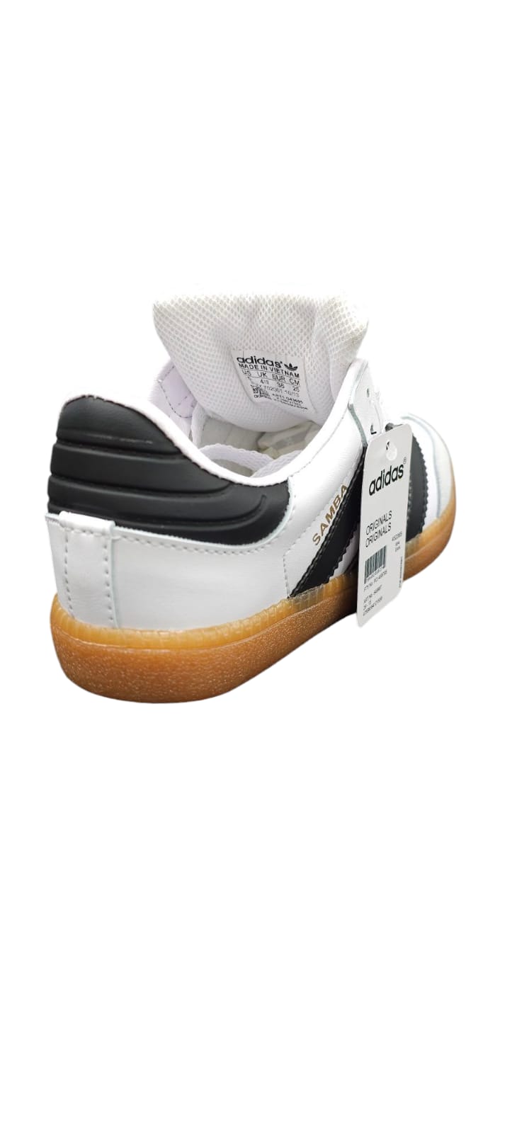 Tenis Adidas Samba White Black Suela Plana Replica AA