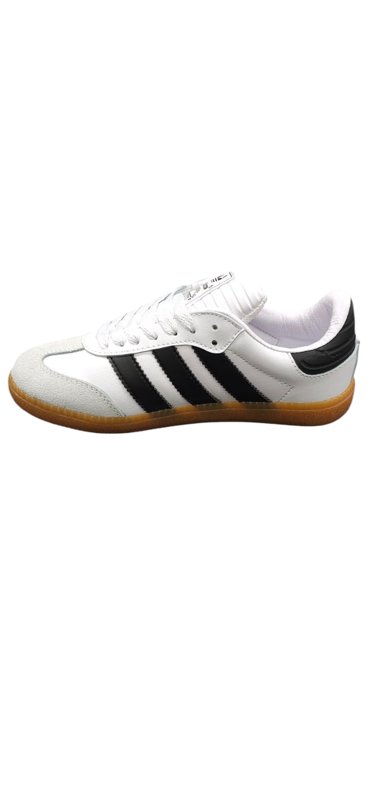 Tenis Adidas Samba White Black Suela Plana Replica AA