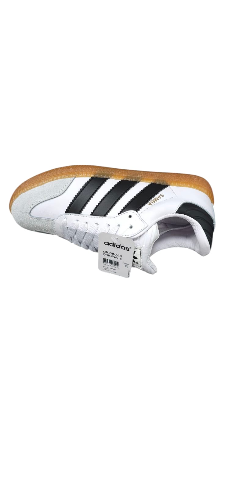Tenis Adidas Samba White Black Suela Plana Replica AA