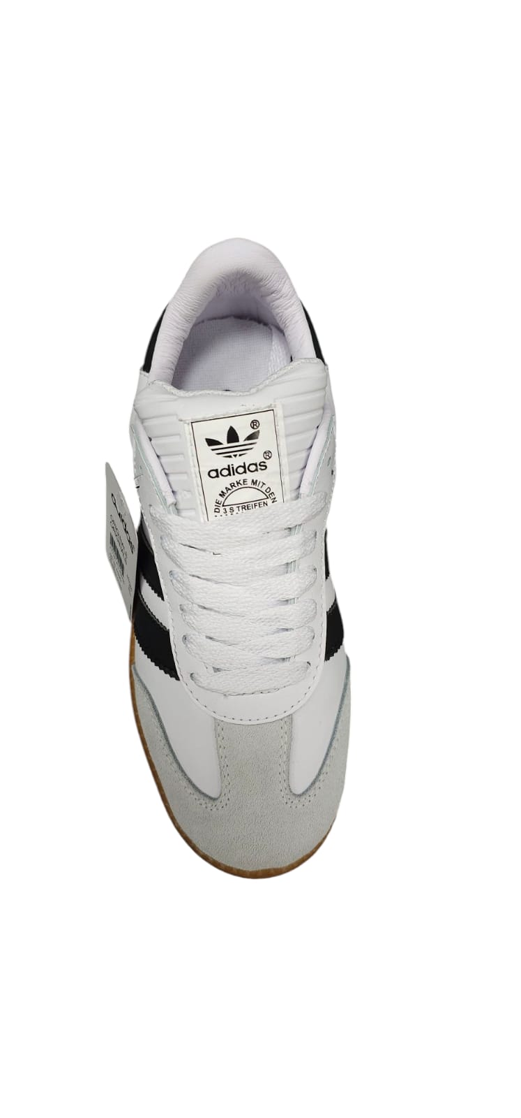 Tenis Adidas Samba White Black Suela Plana Replica AA