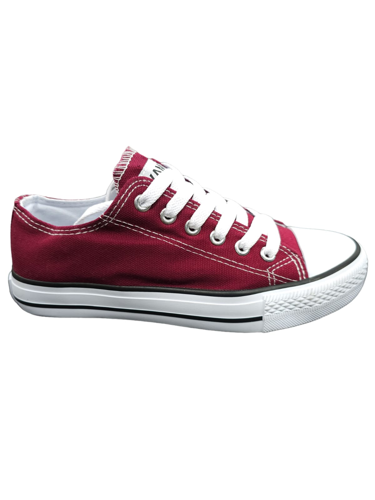 Tenis En Lona Importados Vino Tinto