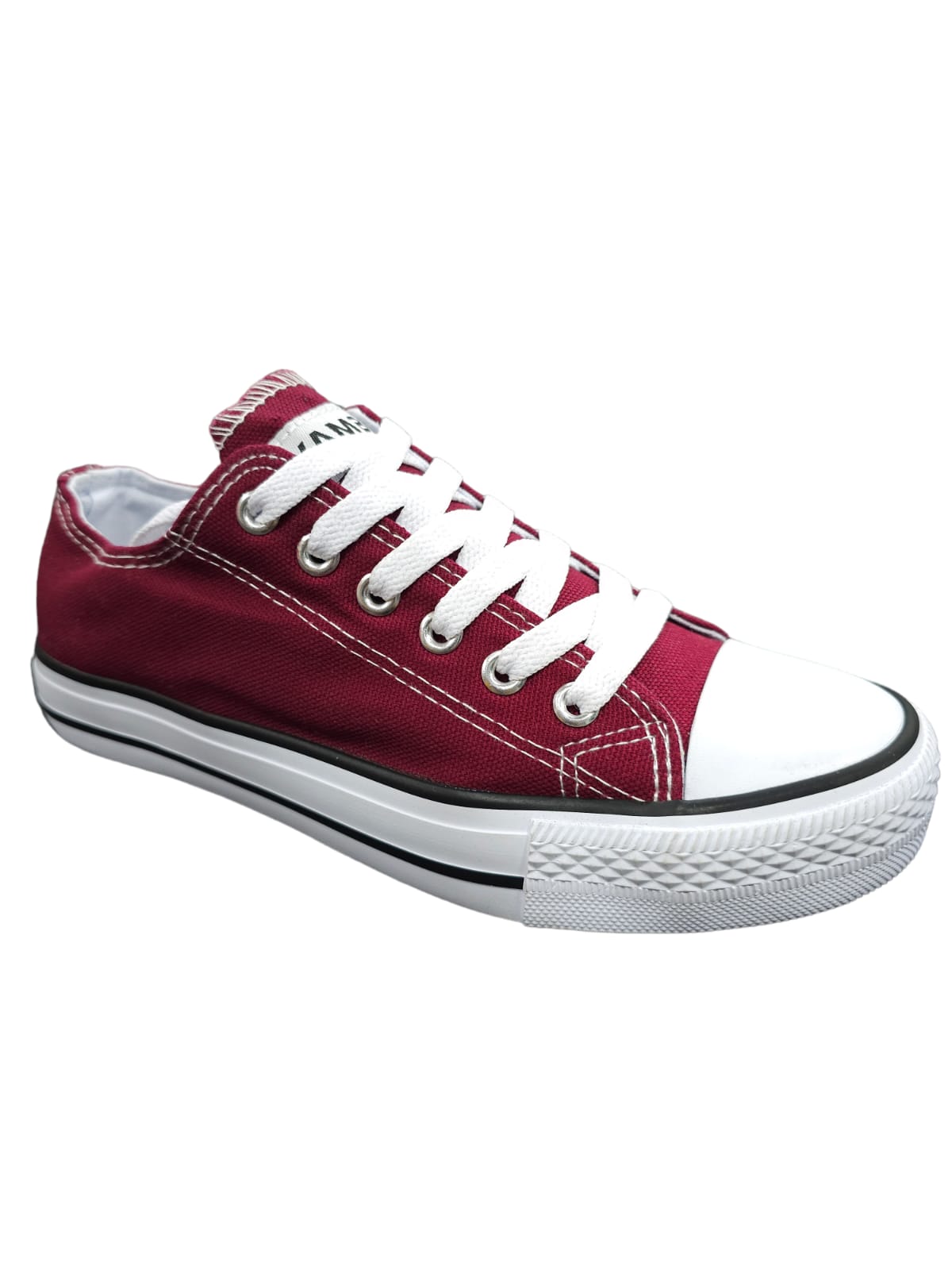 Tenis En Lona Importados Vino Tinto