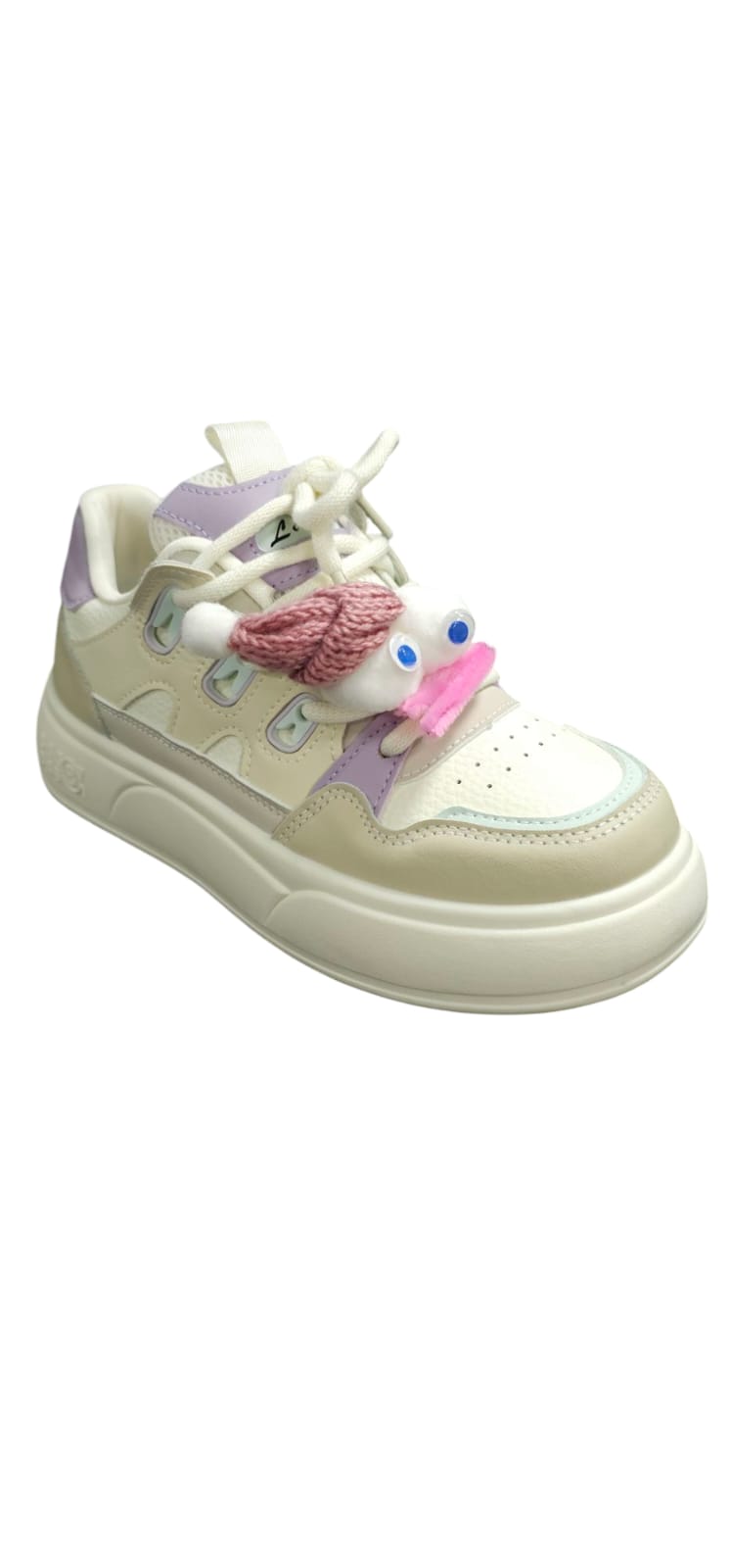 Tenis Importados Suela Plana Moda 2025 New Colección Muñeco Lila