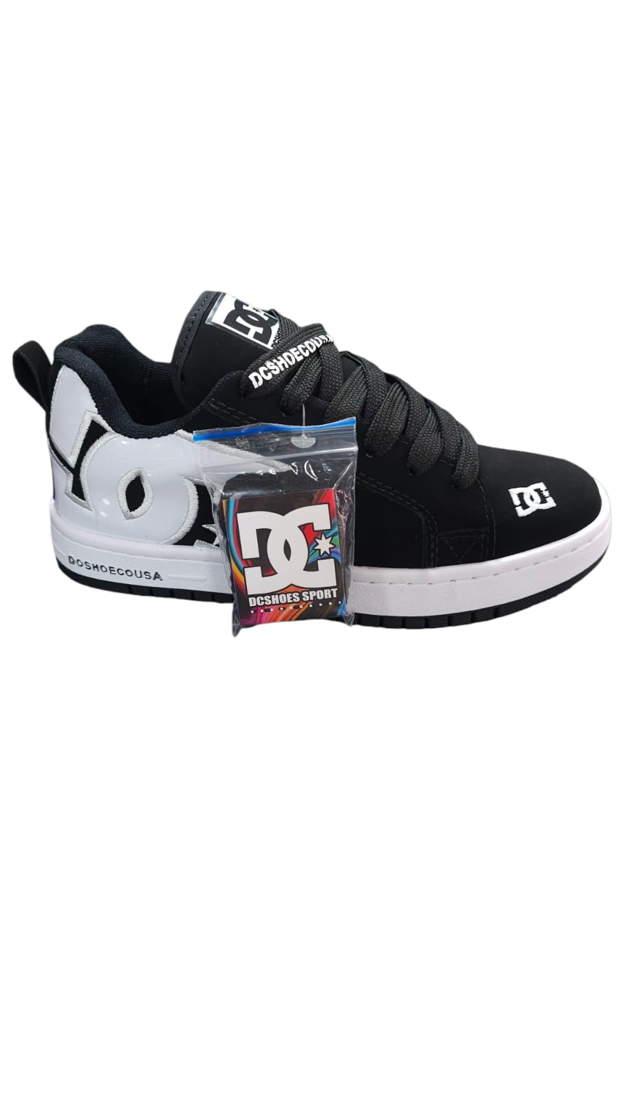 Tenis DC Shoes Court Graffic Replica AA Colors Black White