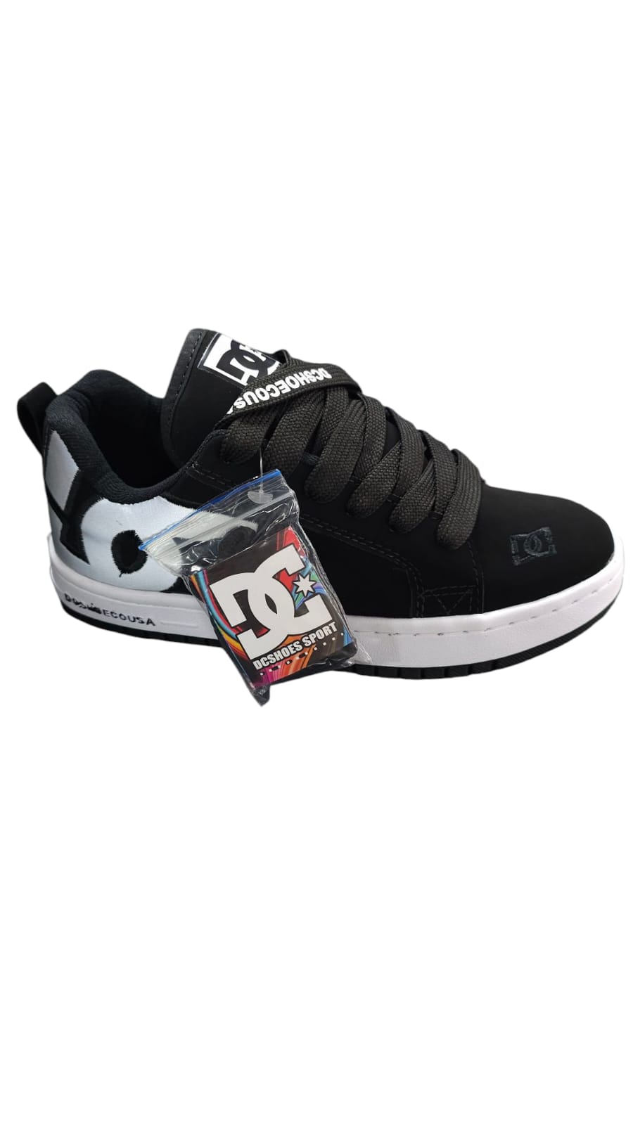 Tenis DC Shoes Court Graffic Replica AA Colors Black ReflectIVO