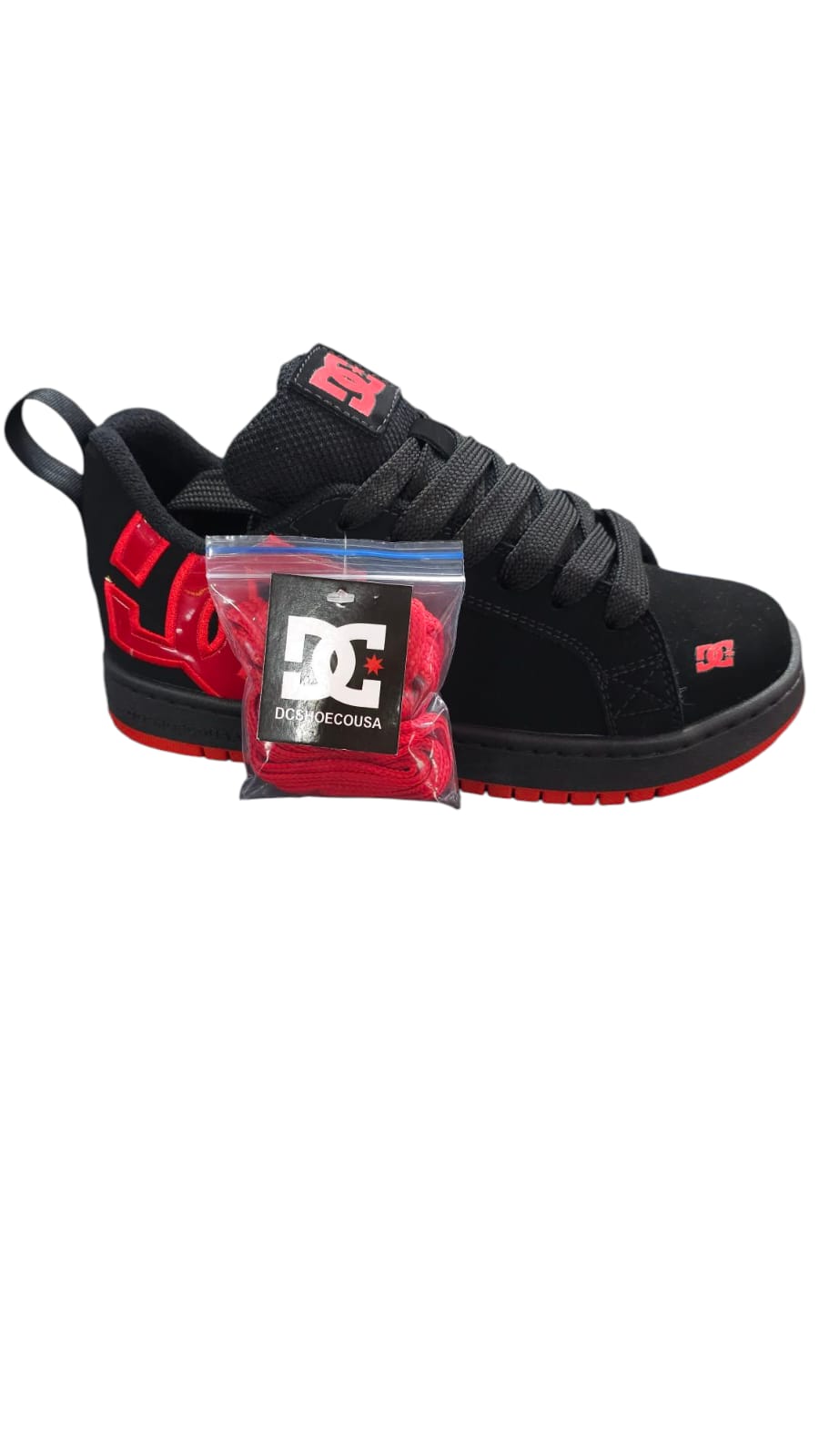 Tenis DC Shoes Court Graffic Replica AA Colors Black Red