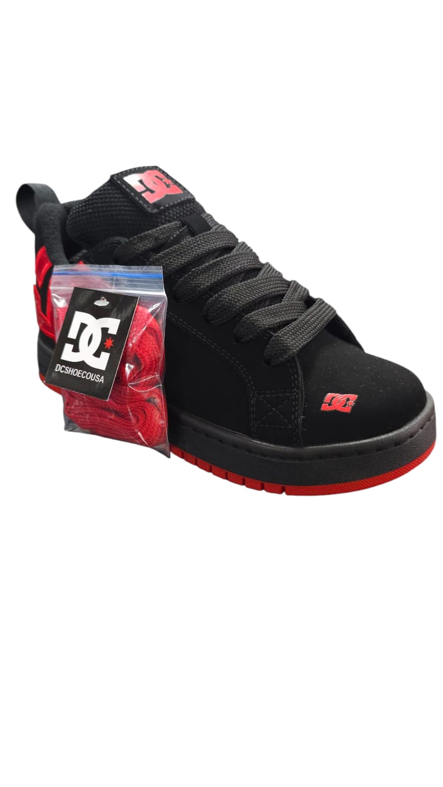 Tenis DC Shoes Court Graffic Replica AA Colors Black Red