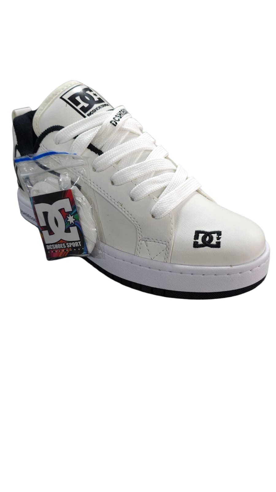 Tenis DC Shoes Court Graffic Replica AA Colors White Black