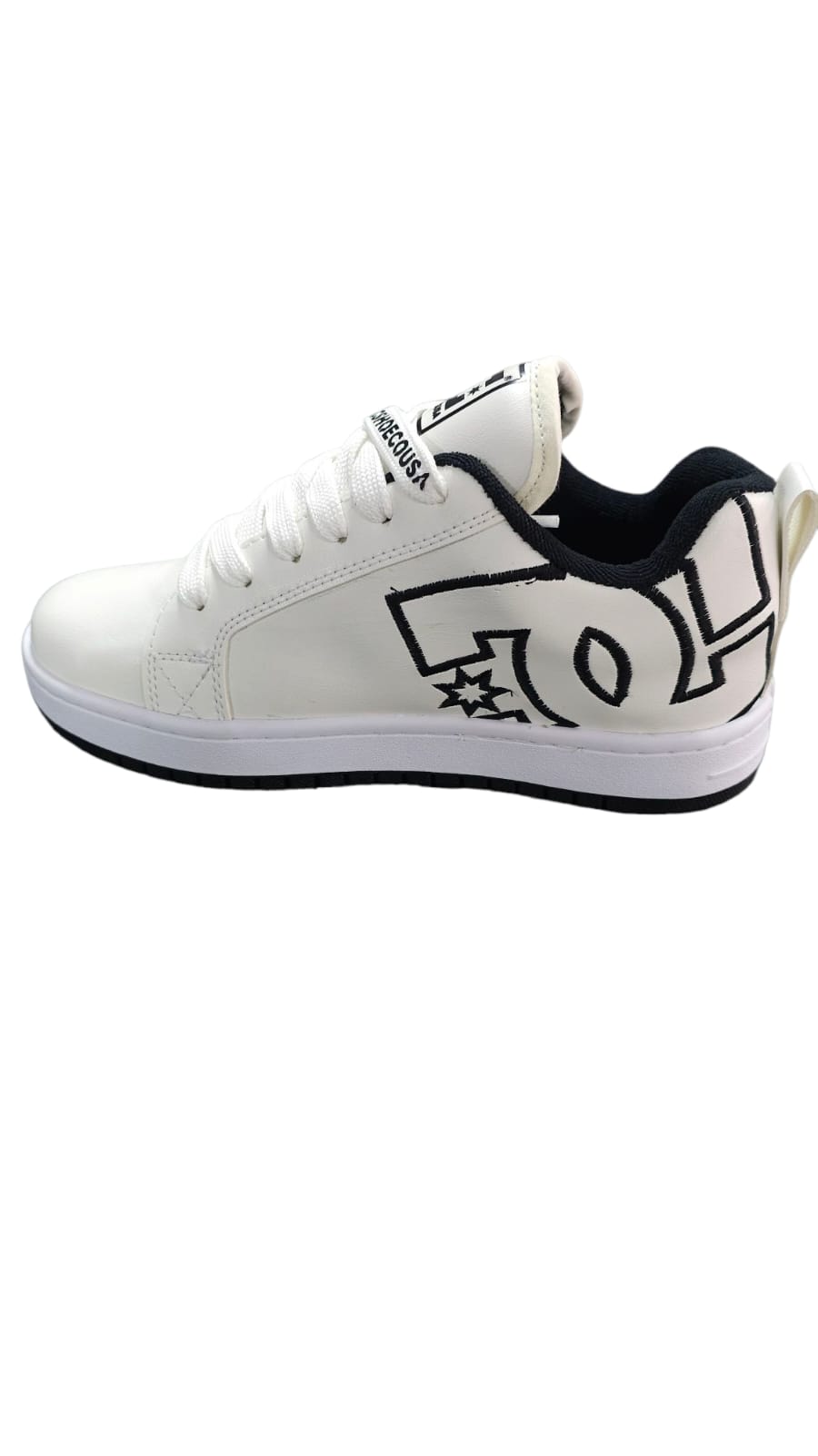 Tenis DC Shoes Court Graffic Replica AA Colors White Black