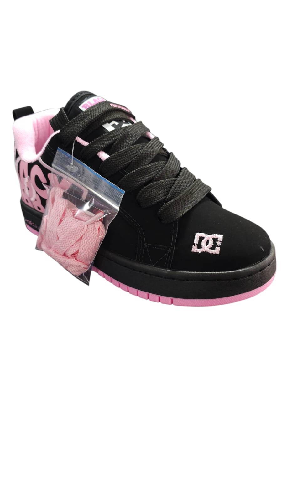 Tenis DC Shoes Court Graffic Replica AA Colors Black Pink