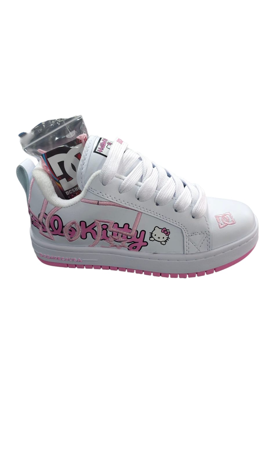 Tenis DC Shoes Court Graffic Replica AA Colors White Pink