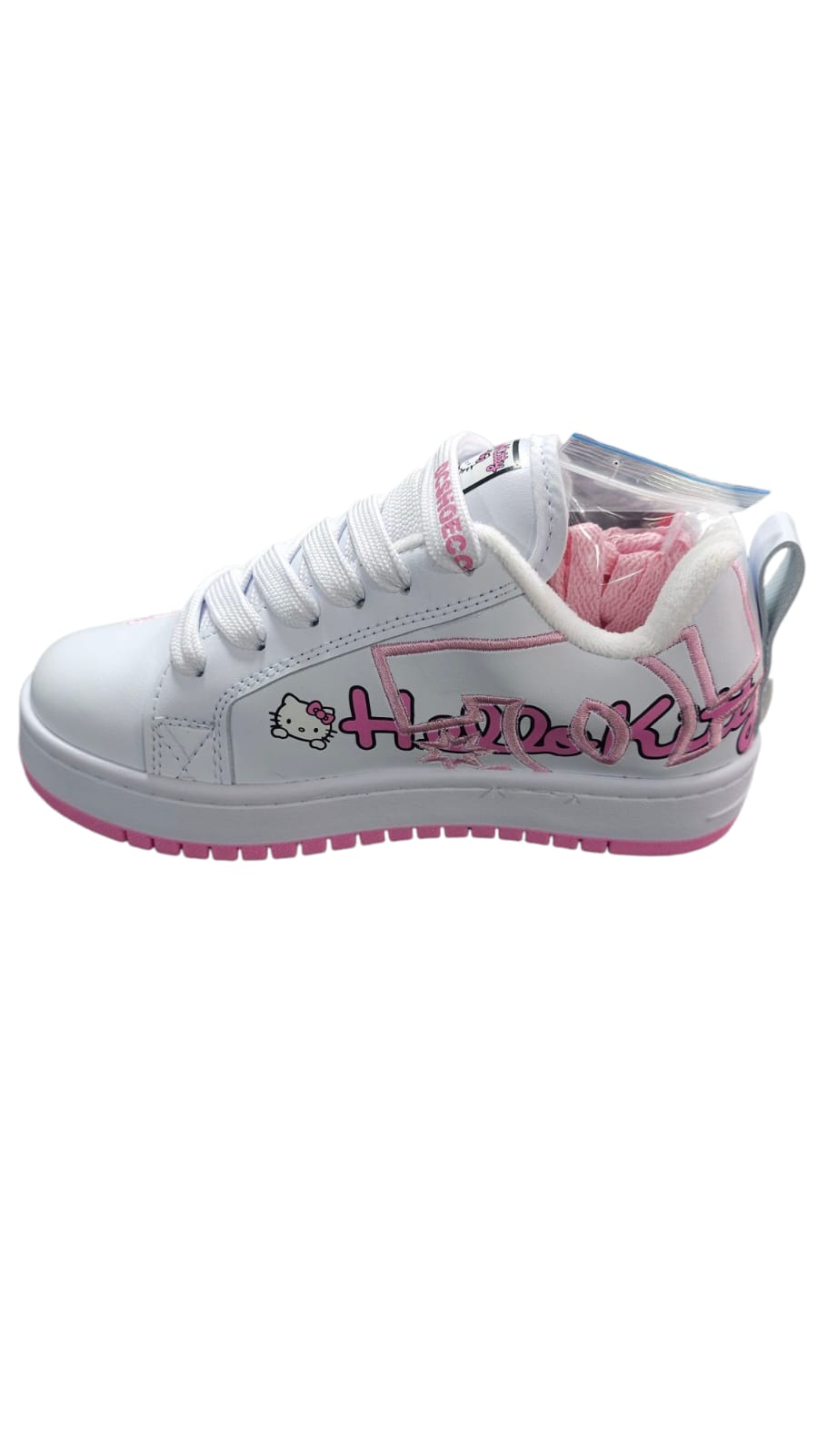 Tenis DC Shoes Court Graffic Replica AA Colors White Pink