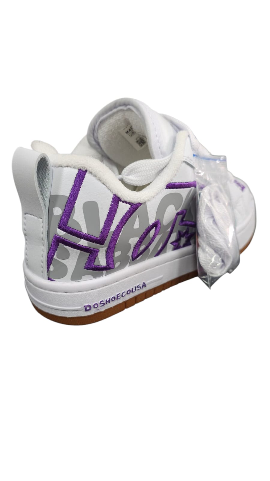Tenis DC Shoes Court Graffic Replica AA Colors White Lila