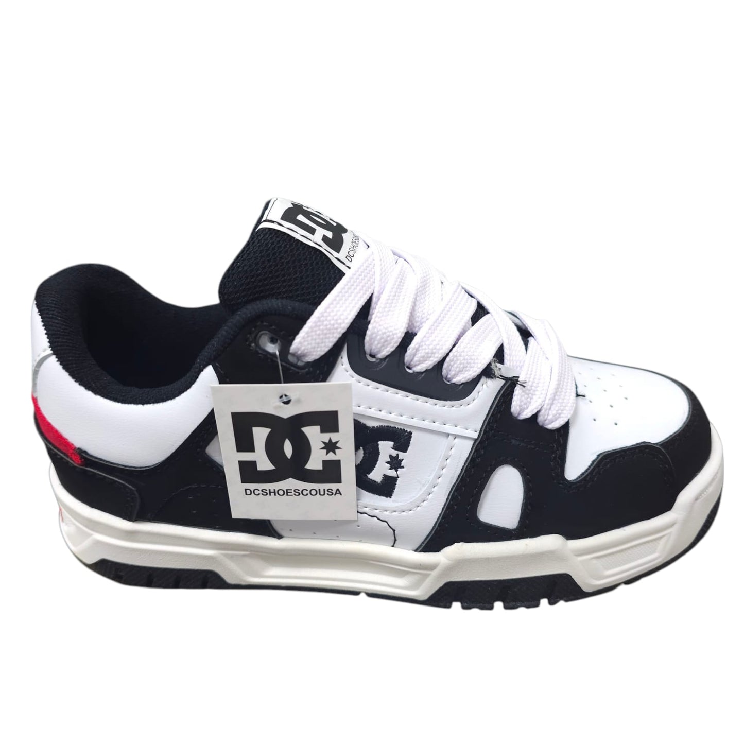 Tenis DC Shoes Pureskateshoe Replica AA New Edición Blanco Negro