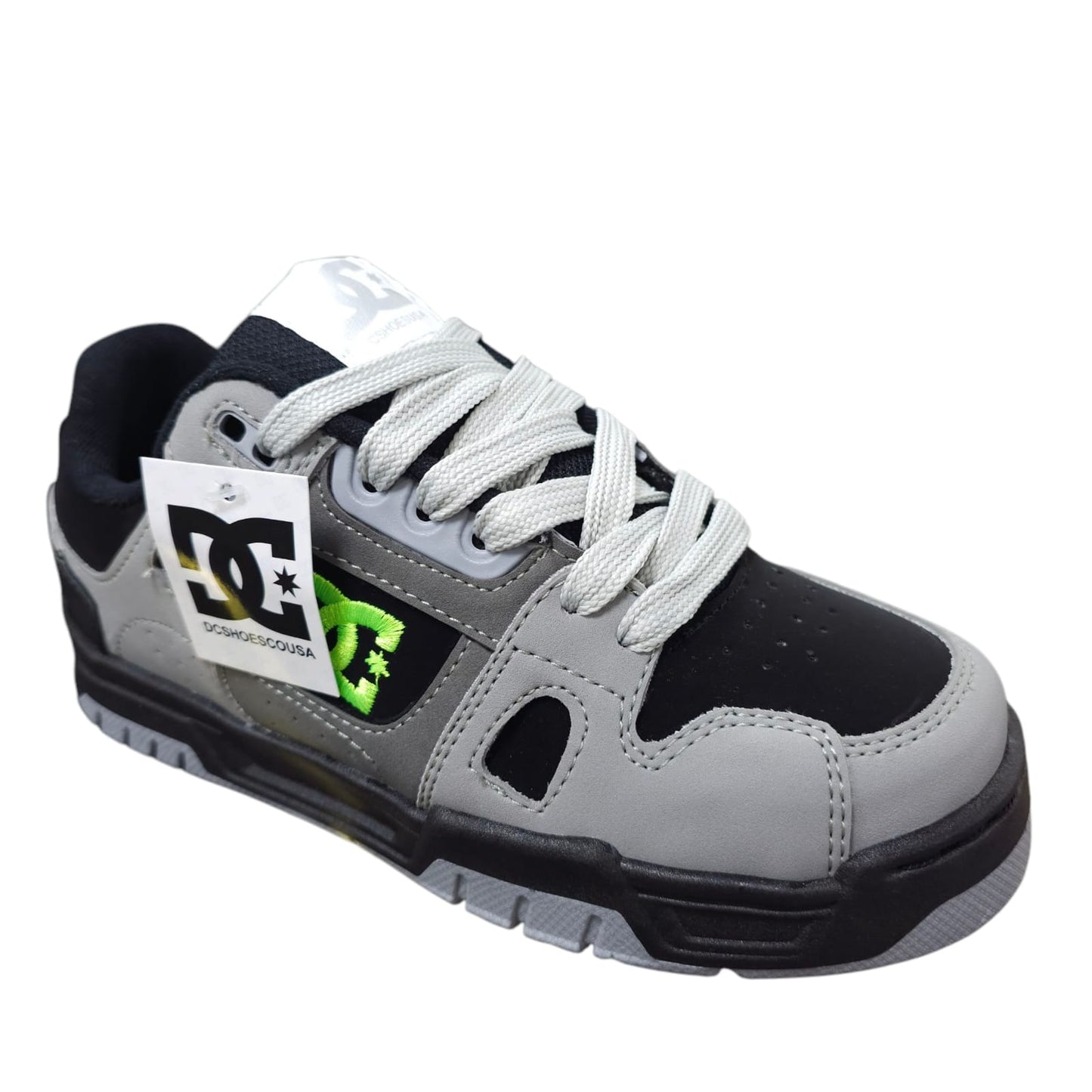 Tenis DC Shoes Pureskateshoe Replica AA New Edición Gris Verde