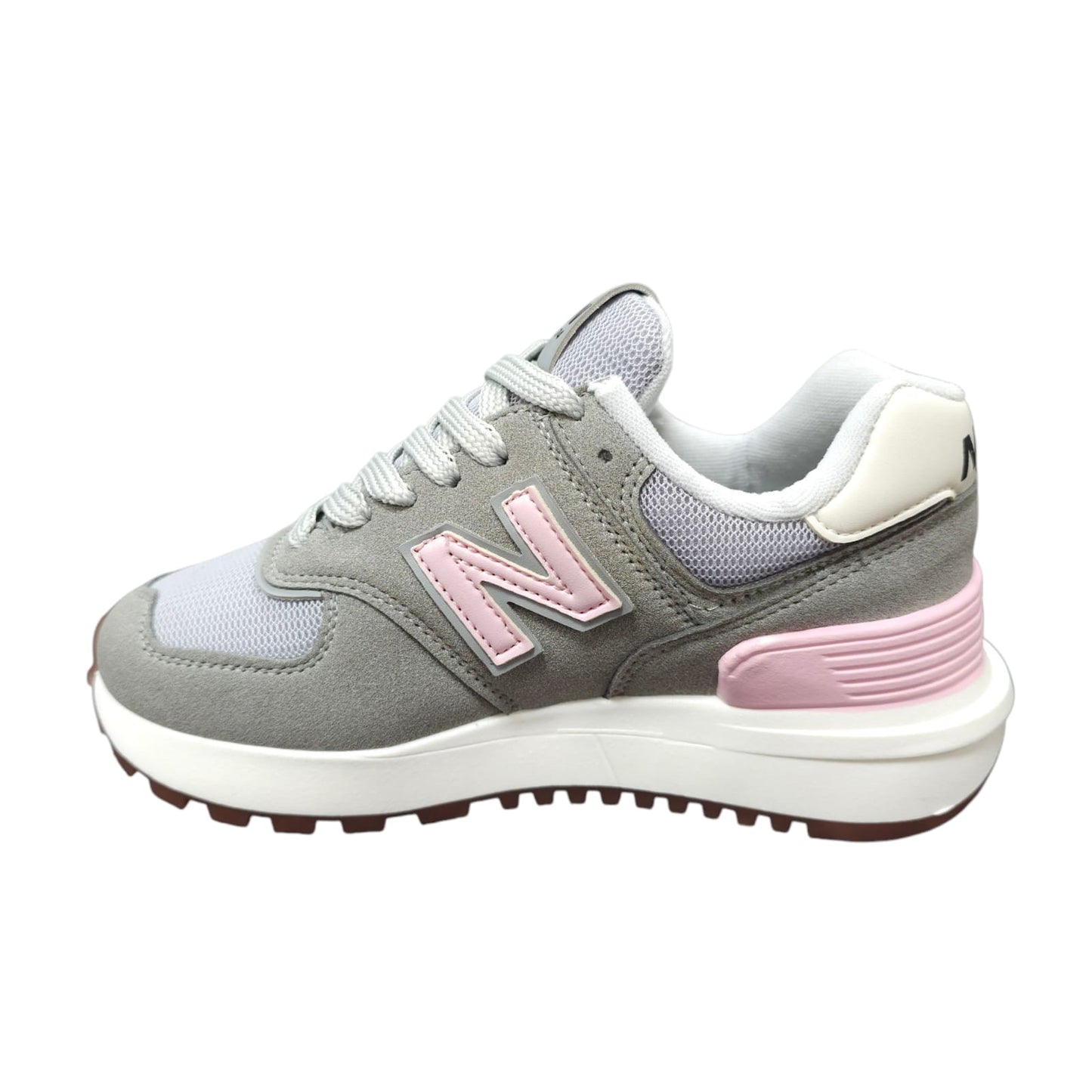 Tenis New Balance Replica AA Suela Alta New Colección Gris Rosa