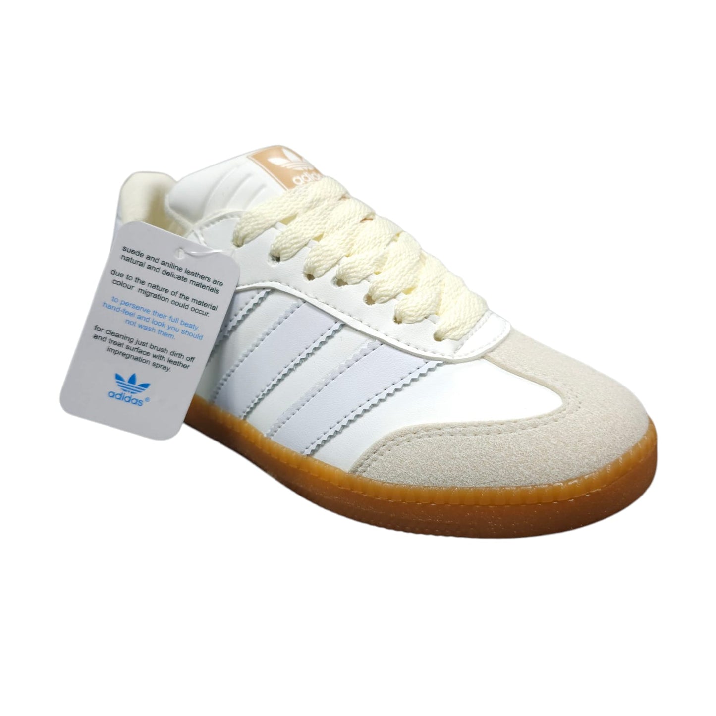 Tenis Adidas Samba White Suela Plana Replica AAA Beige
