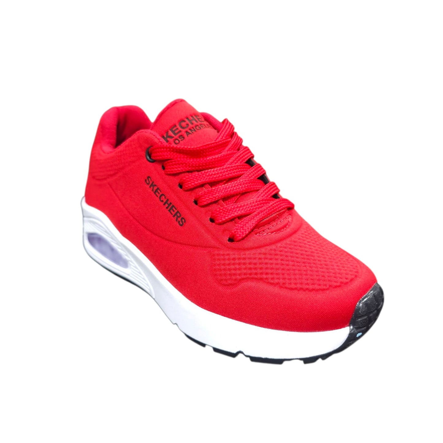 Tenis Skechers Black White Lifestyle AA RED