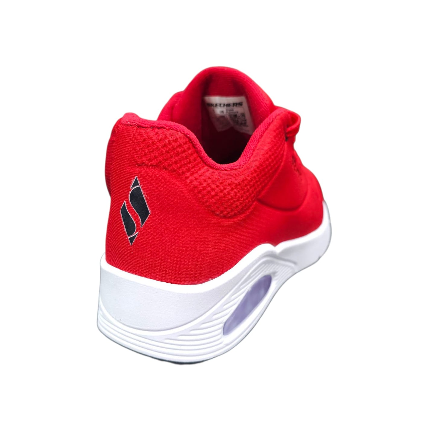 Tenis Skechers Black White Lifestyle AA RED