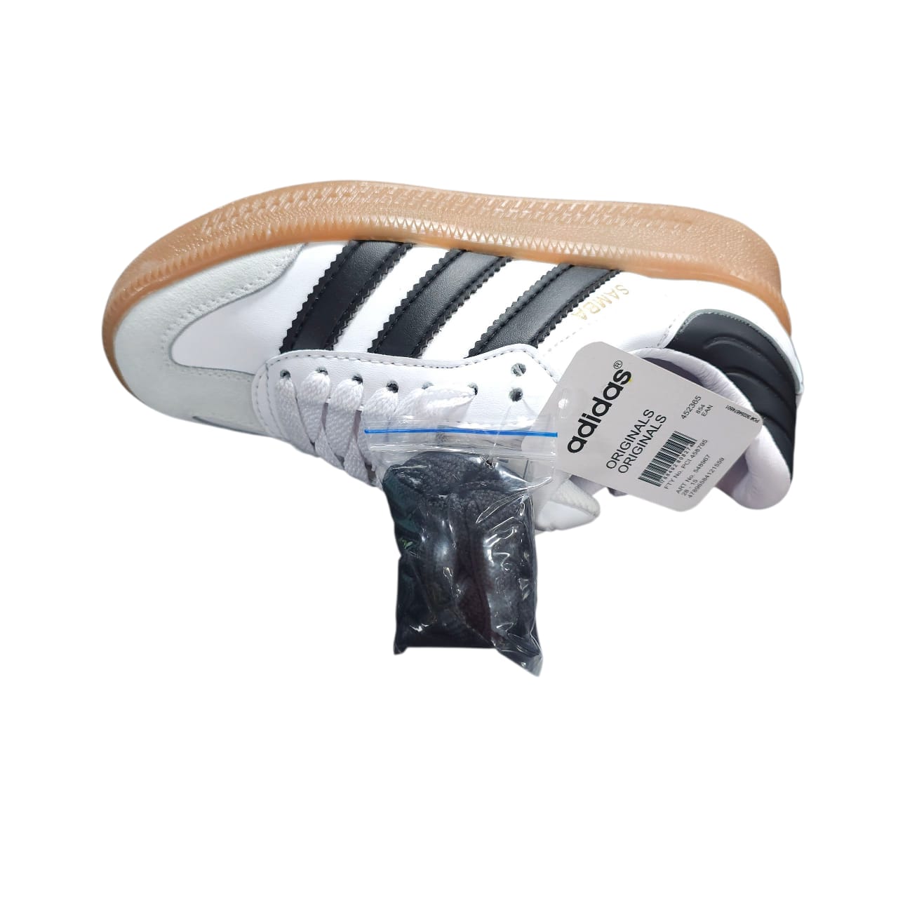 Tenis Adidas Samba White Black Suela Alta Replica AA