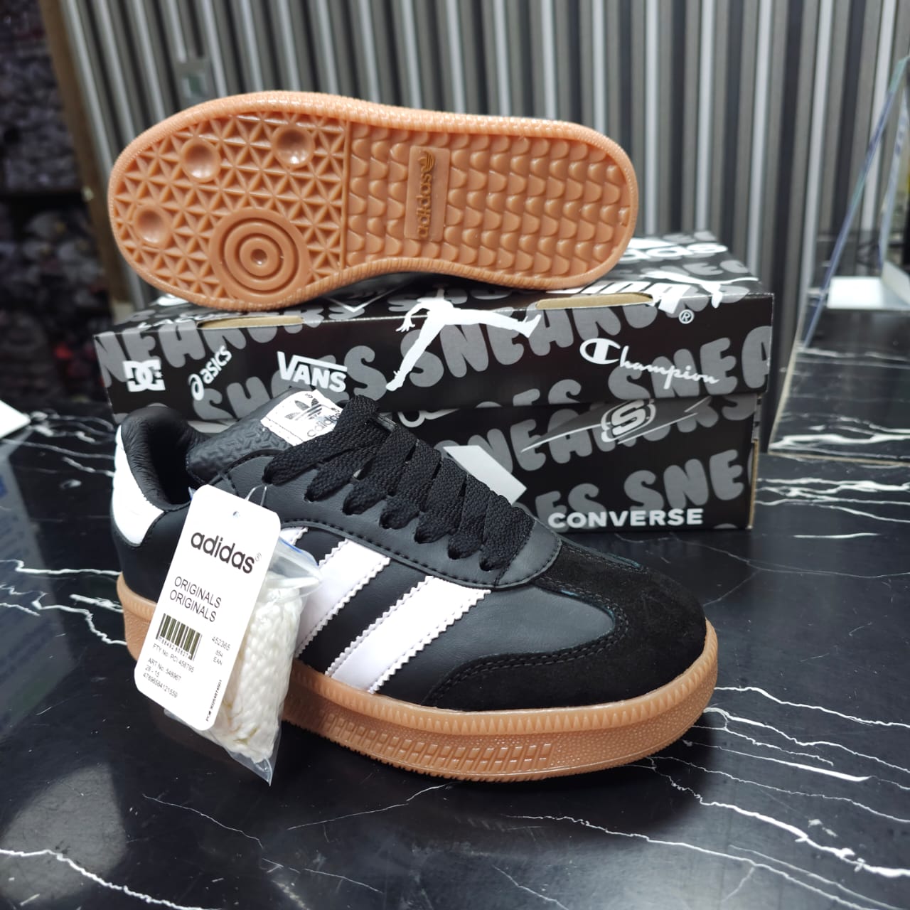 Tenis Adidas Samba Black Suela Alta Replica AA