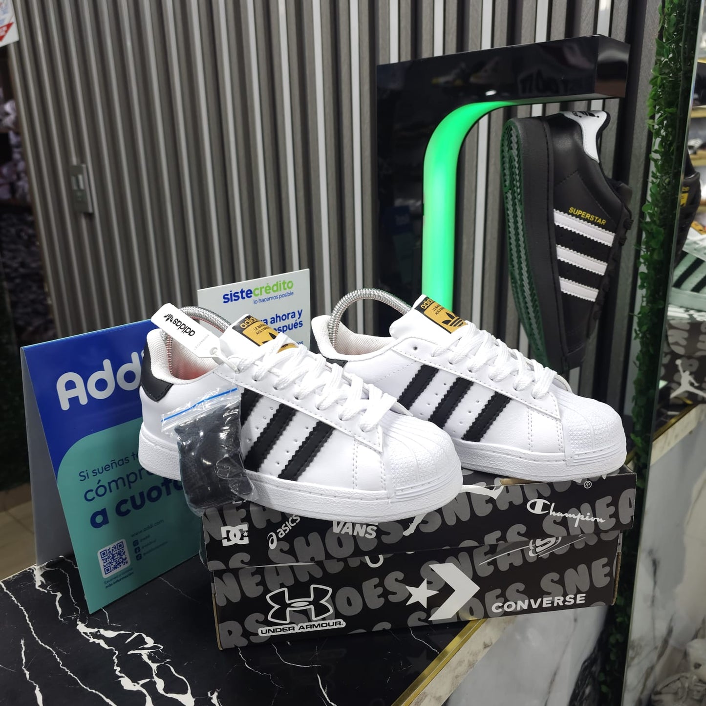 Tenis Adidas Super Star R-eplica 2A Blanco Negro