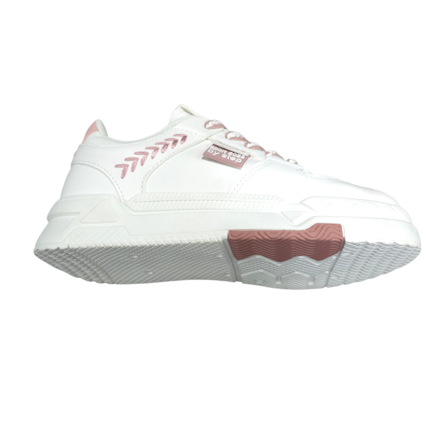 Tenis En Plataforma Importados Suela Plana Nueva Colección White Rosa