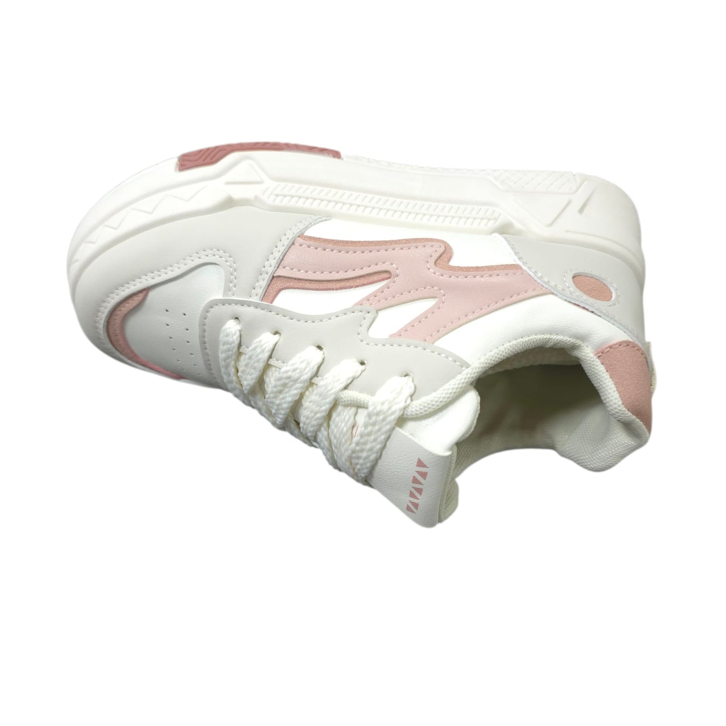 Tenis En Plataforma Importados Suela Plana Nueva Colección White Pink