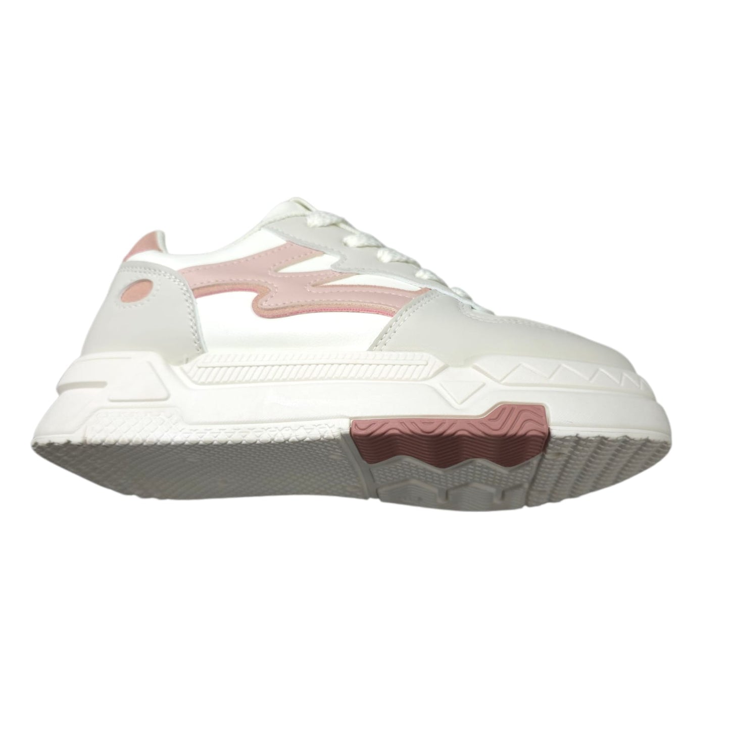 Tenis En Plataforma Importados Suela Plana Nueva Colección White Pink