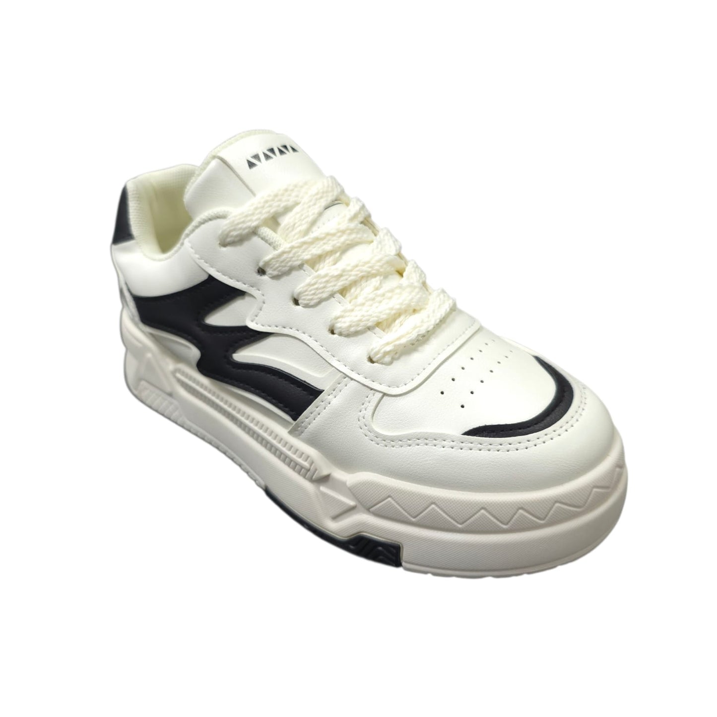 Tenis En Plataforma Importados Suela Plana Nueva Colección White Black
