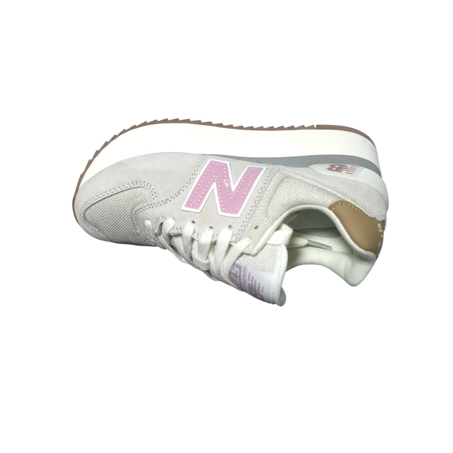 Tenis New Balance 574 Importados De Plataforma Beige Pink