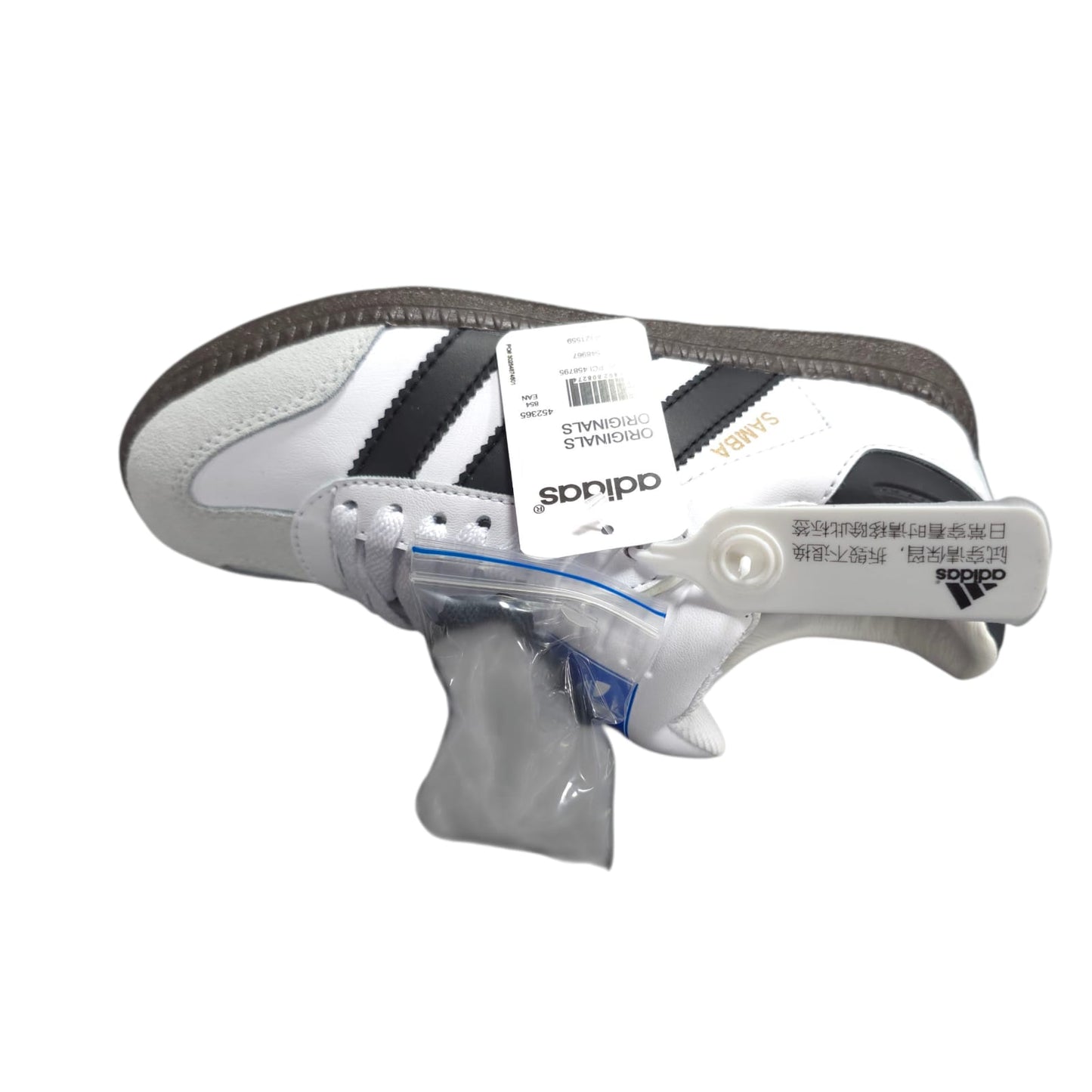 Tenis Adidas Samba White Black Suela Plana Replica AAA