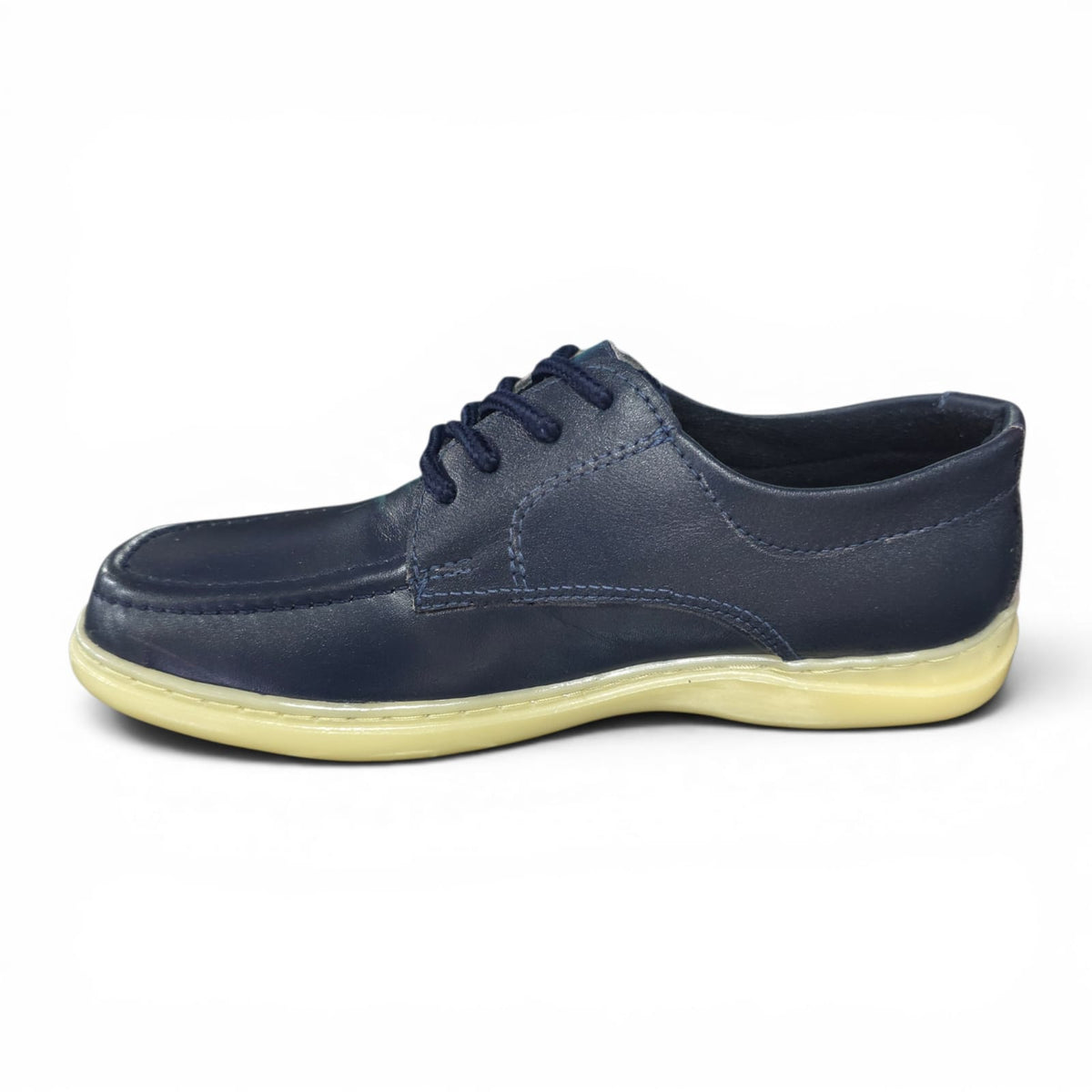 Zapatos Colegiales Azules En Cuero