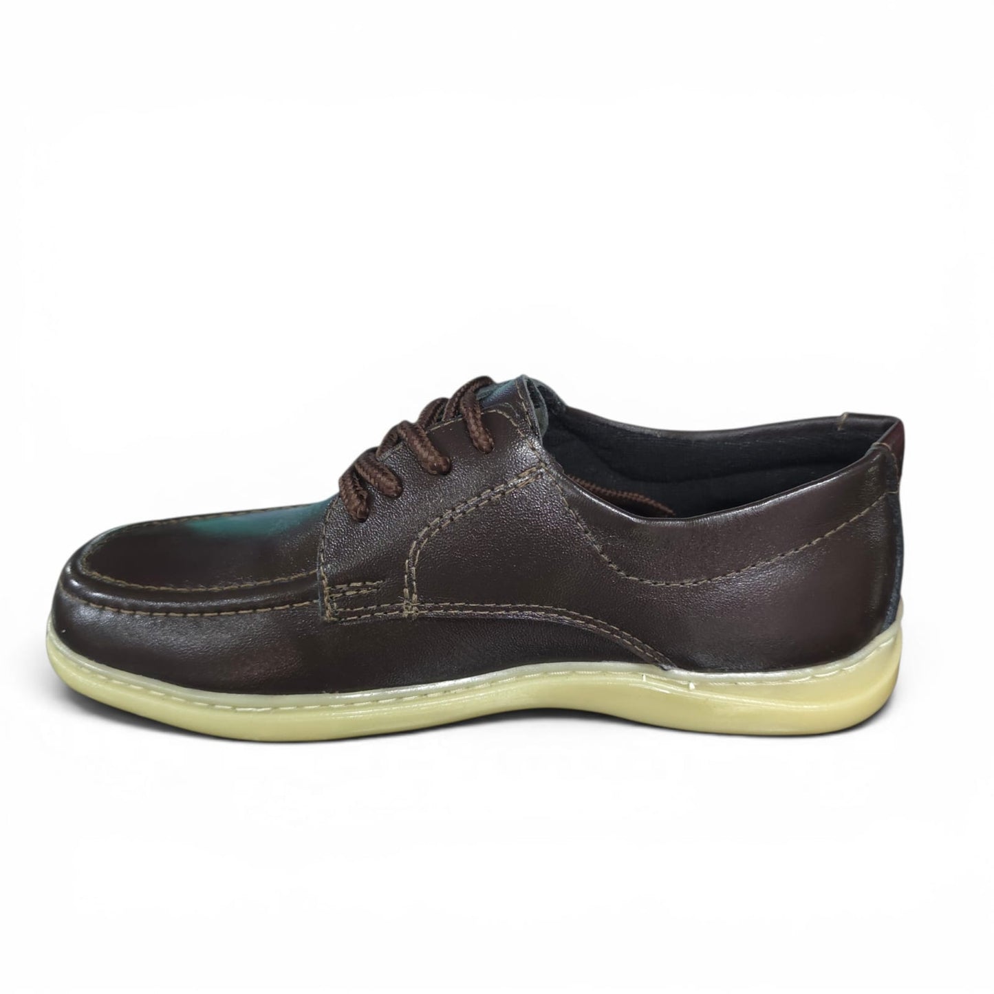 Zapatos Colegiales Cafe En Cuero