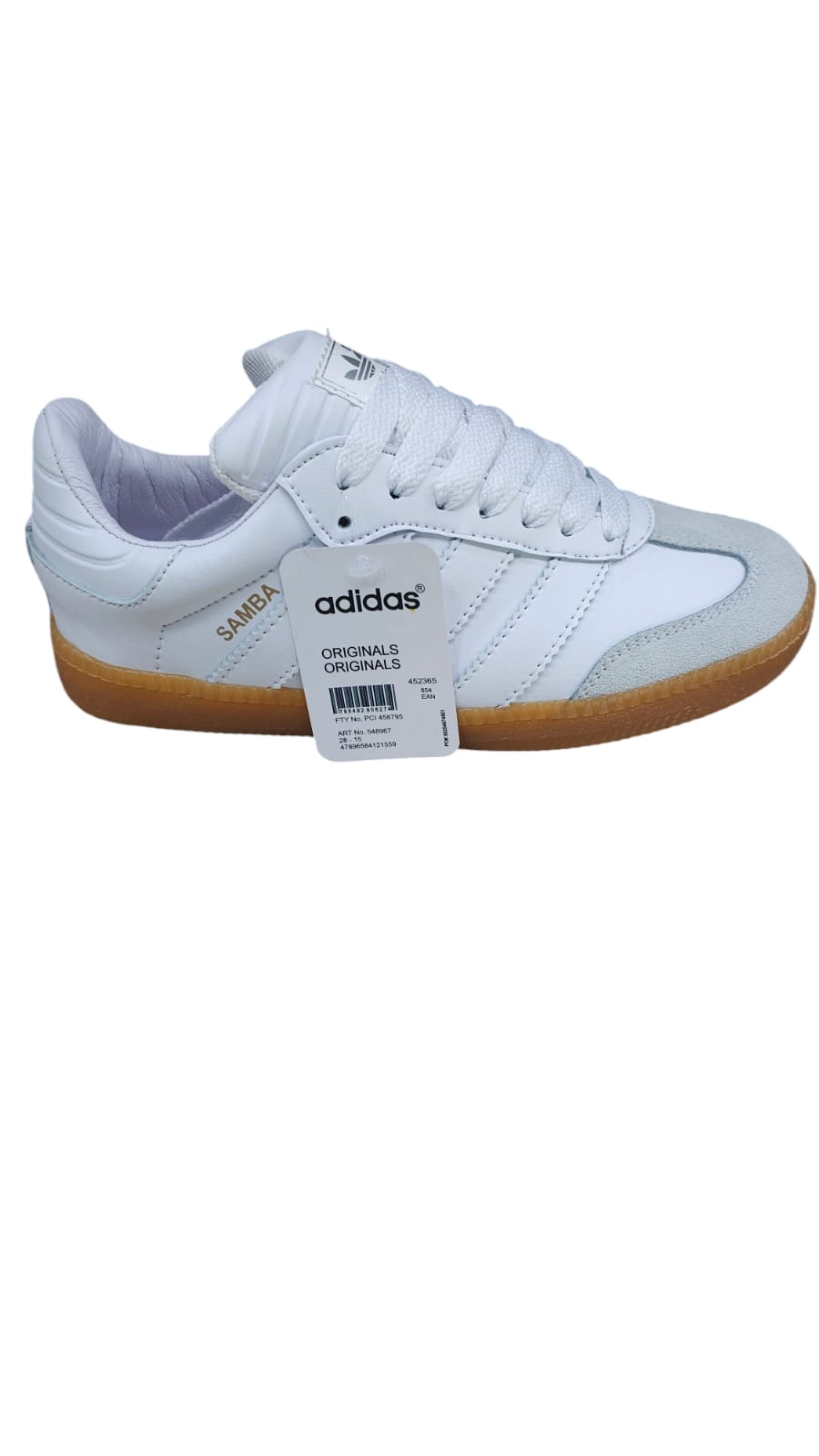 Tenis Adidas Samba White Suela Plana Replica AA