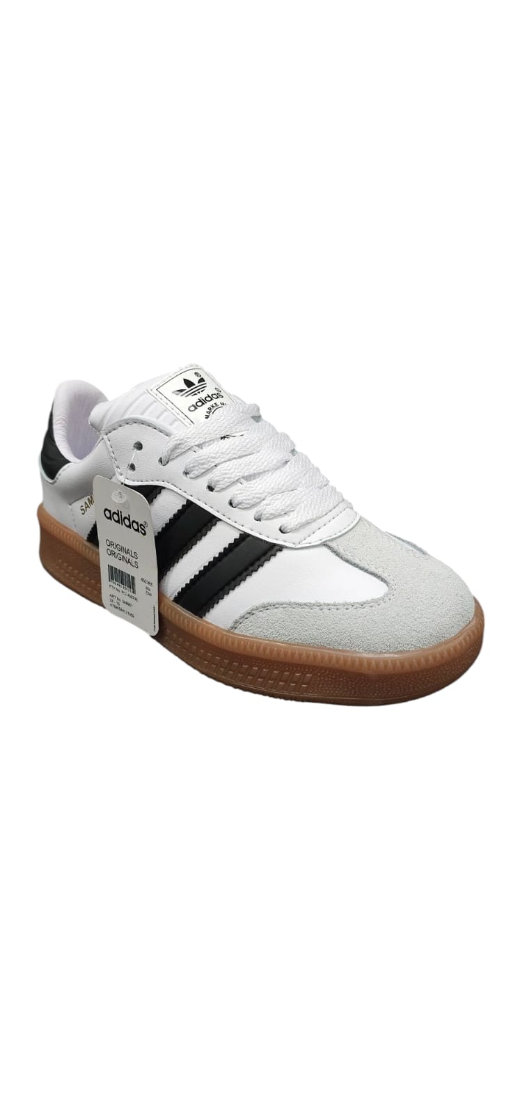 Tenis Adidas Samba White Black Suela Alta Replica AAA