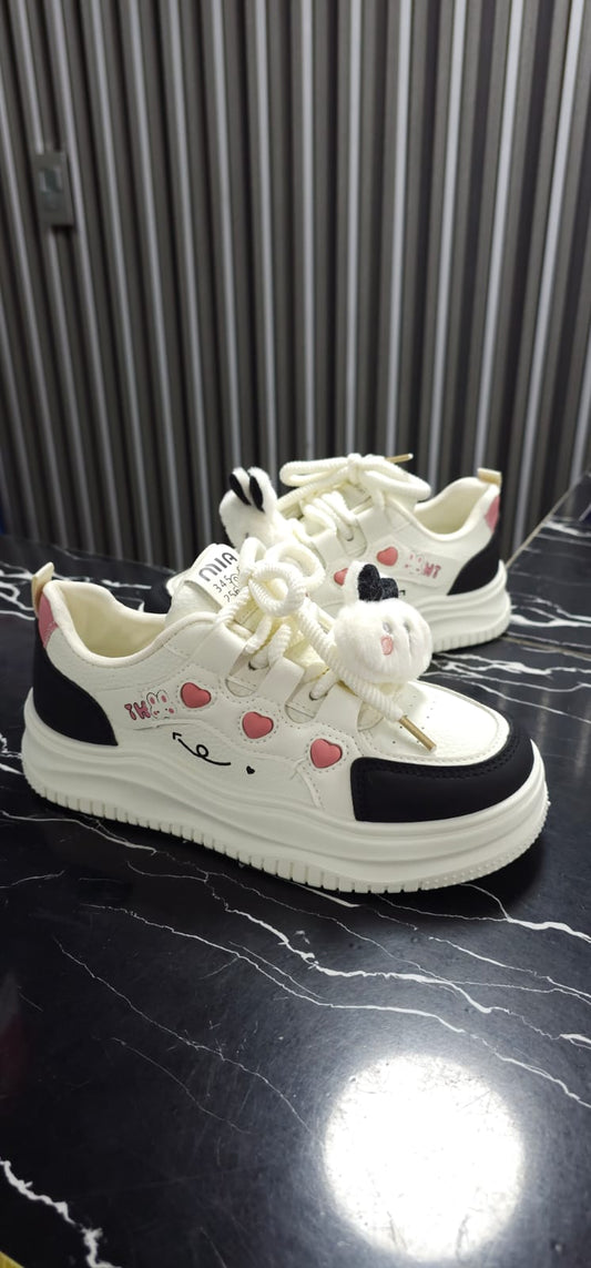 Tenis Importados Suela Plana Moda 2025 New Colección Conejo Black