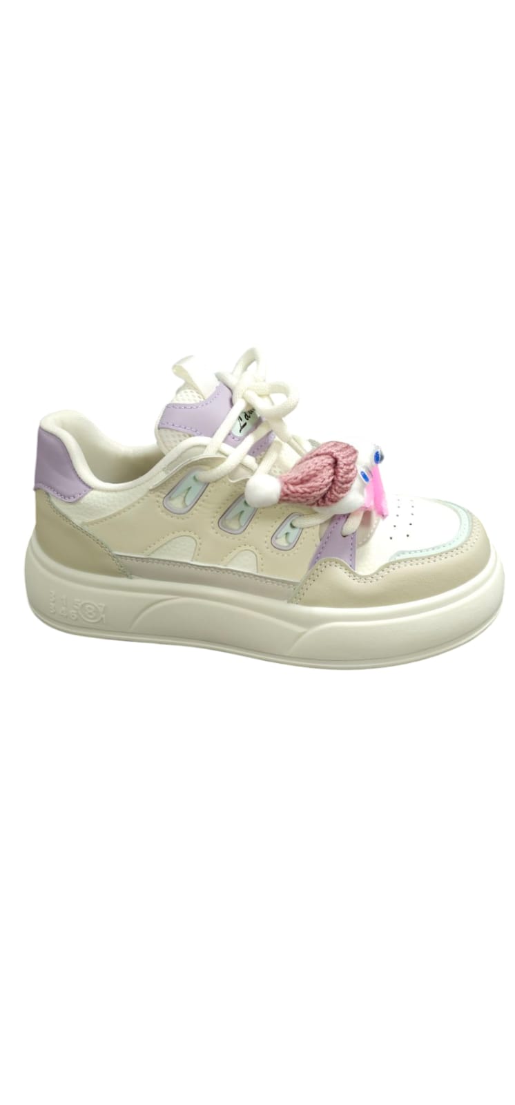 Tenis Importados Suela Plana Moda 2025 New Colección Muñeco Lila
