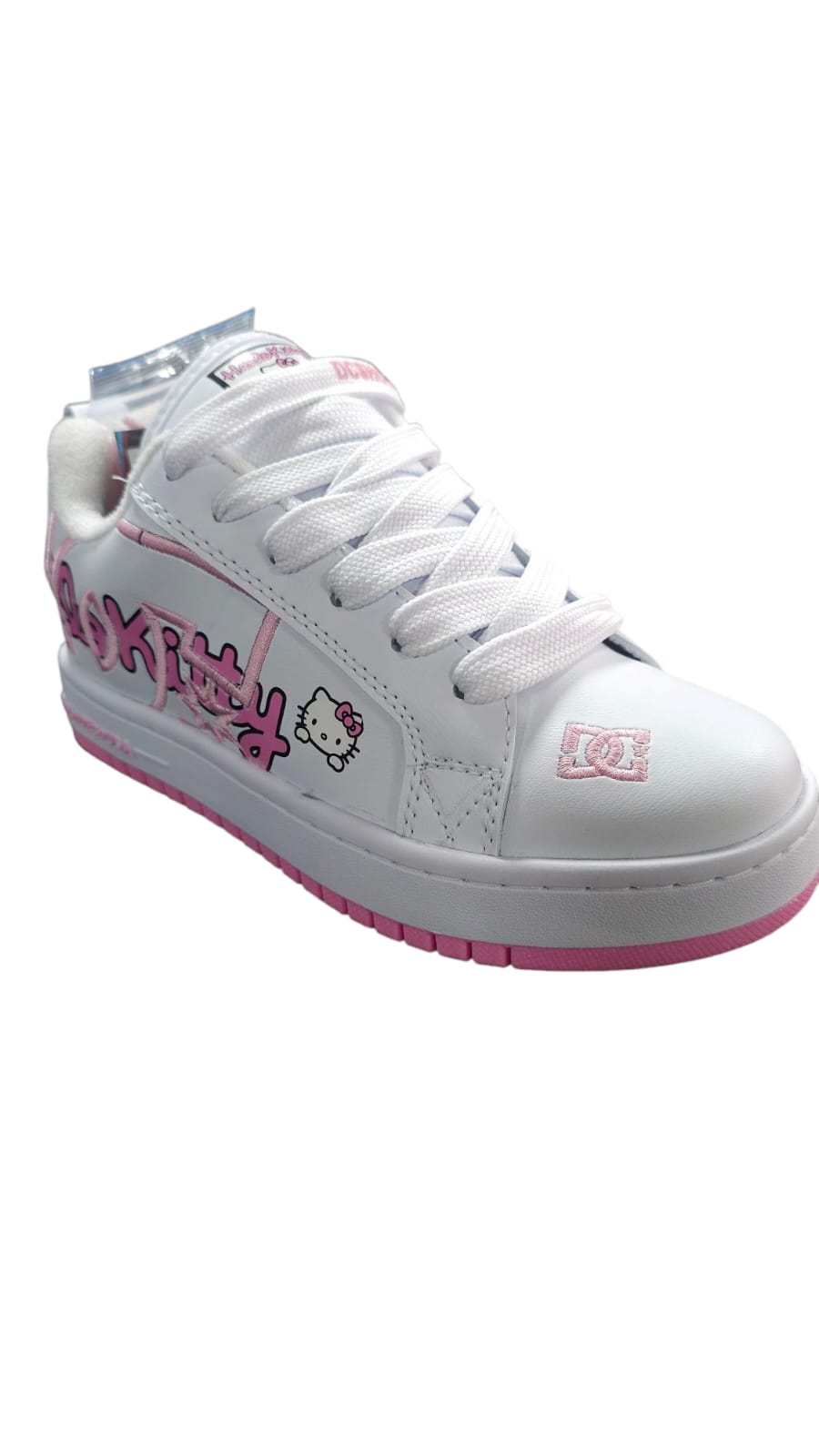 Tenis DC Shoes Court Graffic Replica AA Colors White Pink